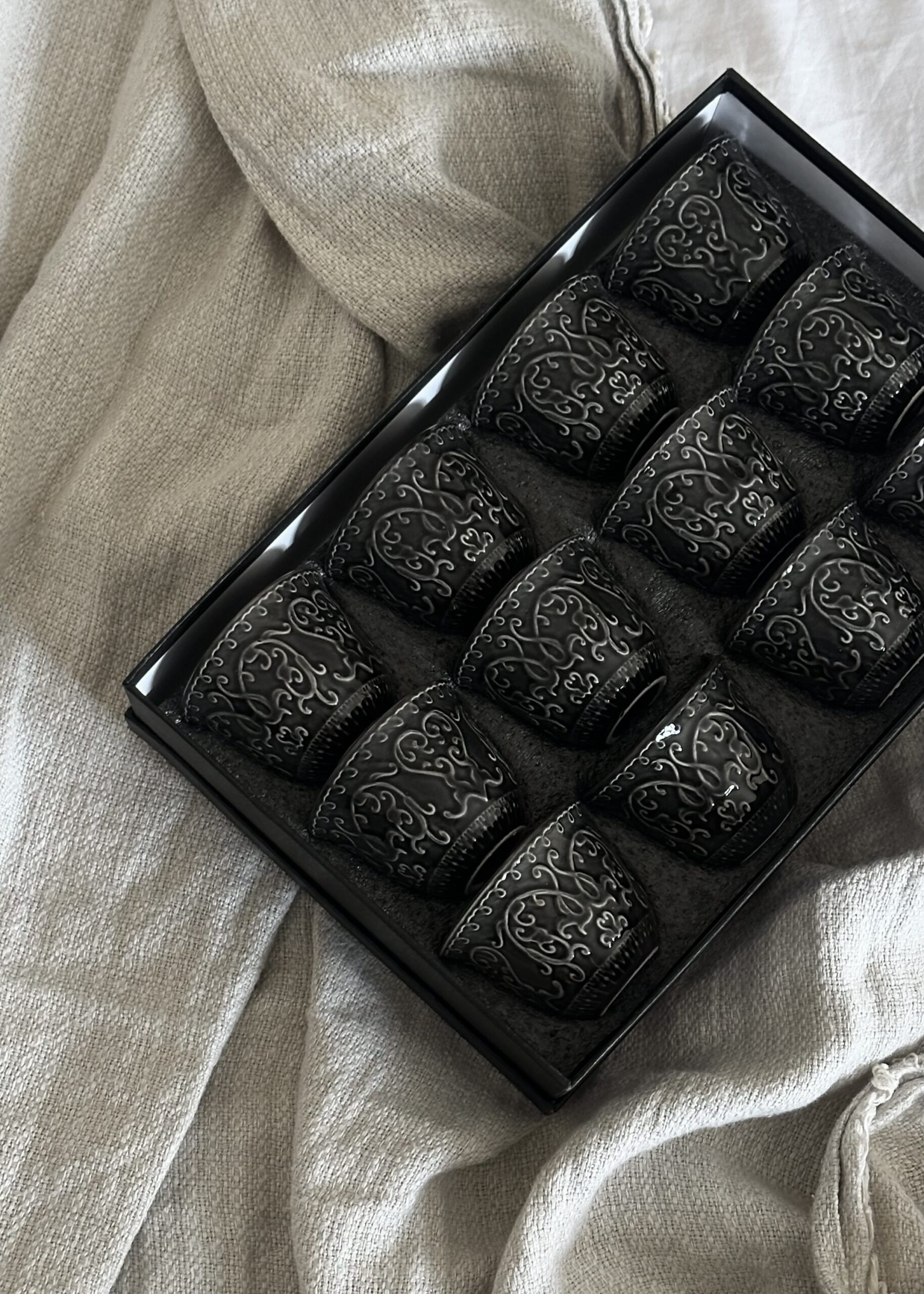 Nuqsh qahwa cups BLACK — Set of 6 - Image 2