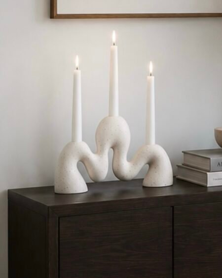SCULPTURAL TRIPLE CANDLE HOLDER